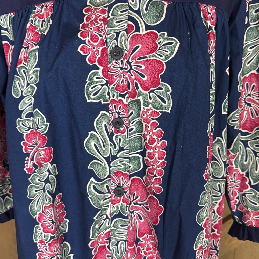 Vintage Jane M Hawaii tropical print dress / house dress - Picture 6 of 12